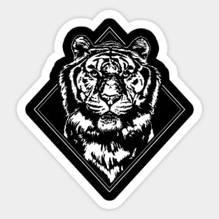 Tiger Portrait Wild Animal lovers Zoo Keeper gift Sticker